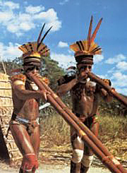 New Guinea Flute players